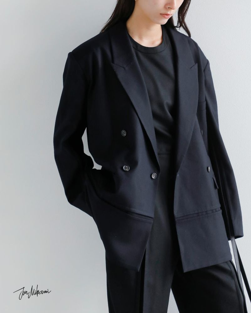 Y.Akamine  アカミネ  イタリー製　ウールジャケット JUN MIKAMI ジュンミカミ ウール フラノ ダブル ジャケット 25aw