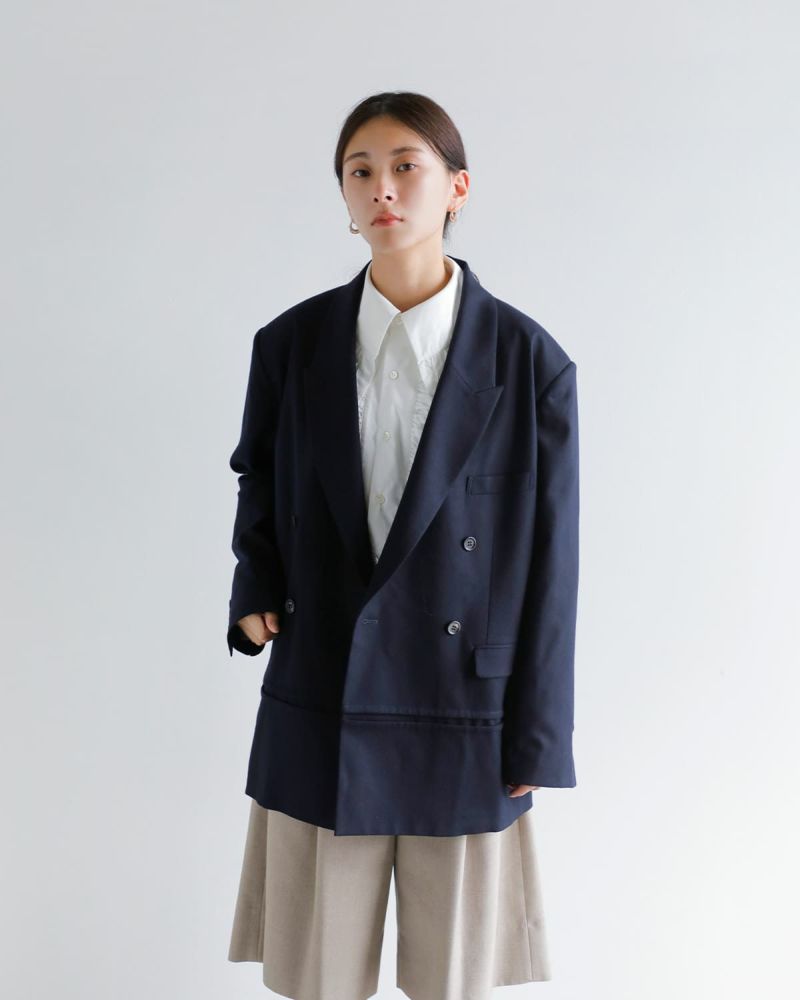 JUN MIKAMI ジュンミカミ ウール フラノ ダブル ジャケット 25aw