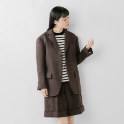 Scye サイ ウール シェットランド へリンボーン ツイード ブレザー