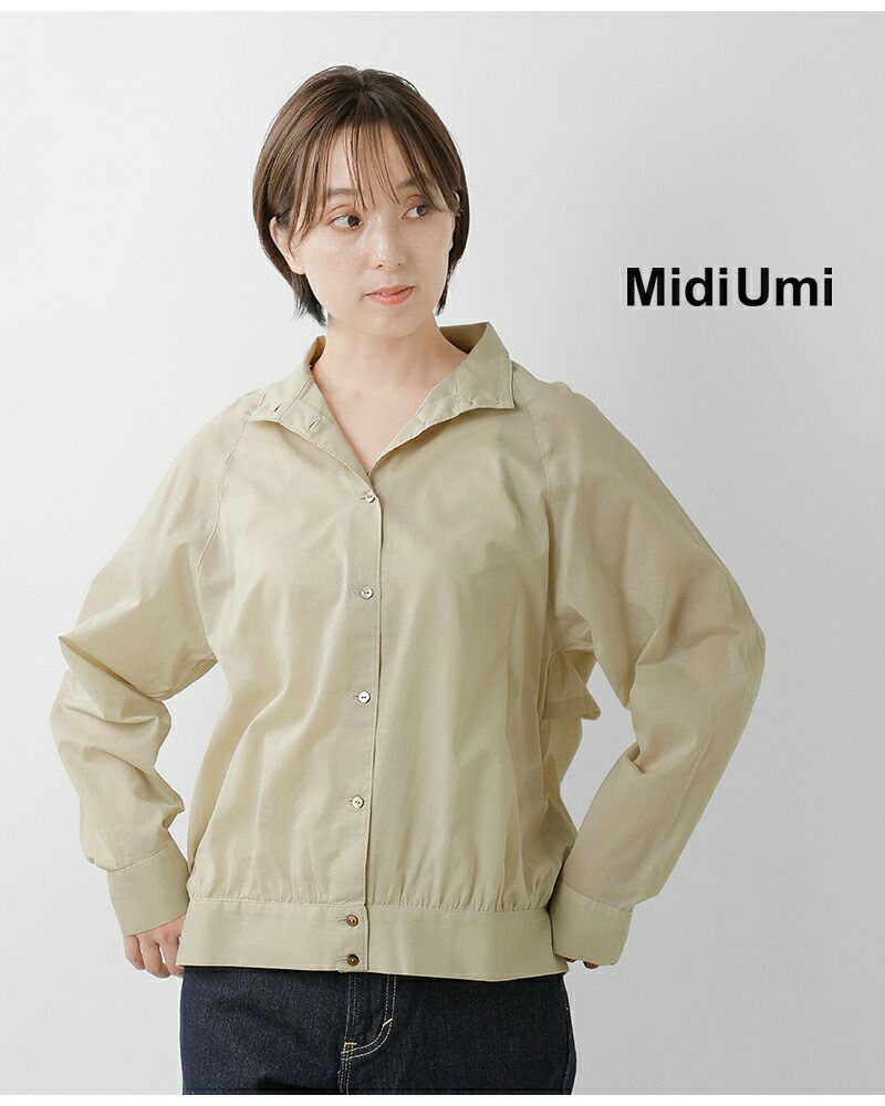 60%OFF】MidiUmi ミディウミ コットン シアー スイングトップ シャツ