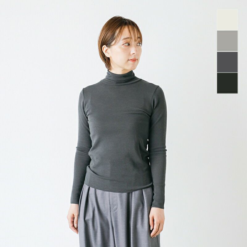 evam eva エヴァムエヴァ ウール タートルネック プルオーバー
