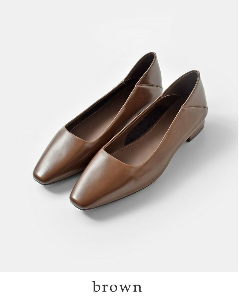 MOHI モヒ スクエアトゥ ローヒール パンプス gu3-1866-28-pu-yo