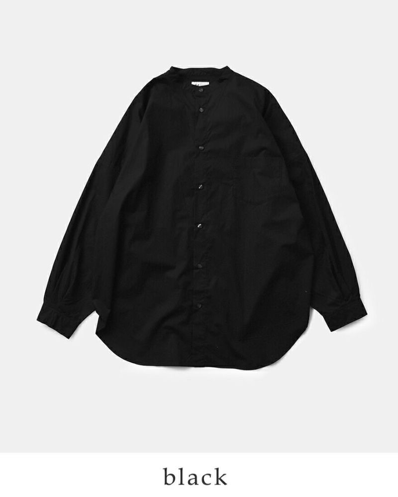 40%OFF】Yarmo ヤーモ コットン タイプライター 長袖 ボクシーシャツ