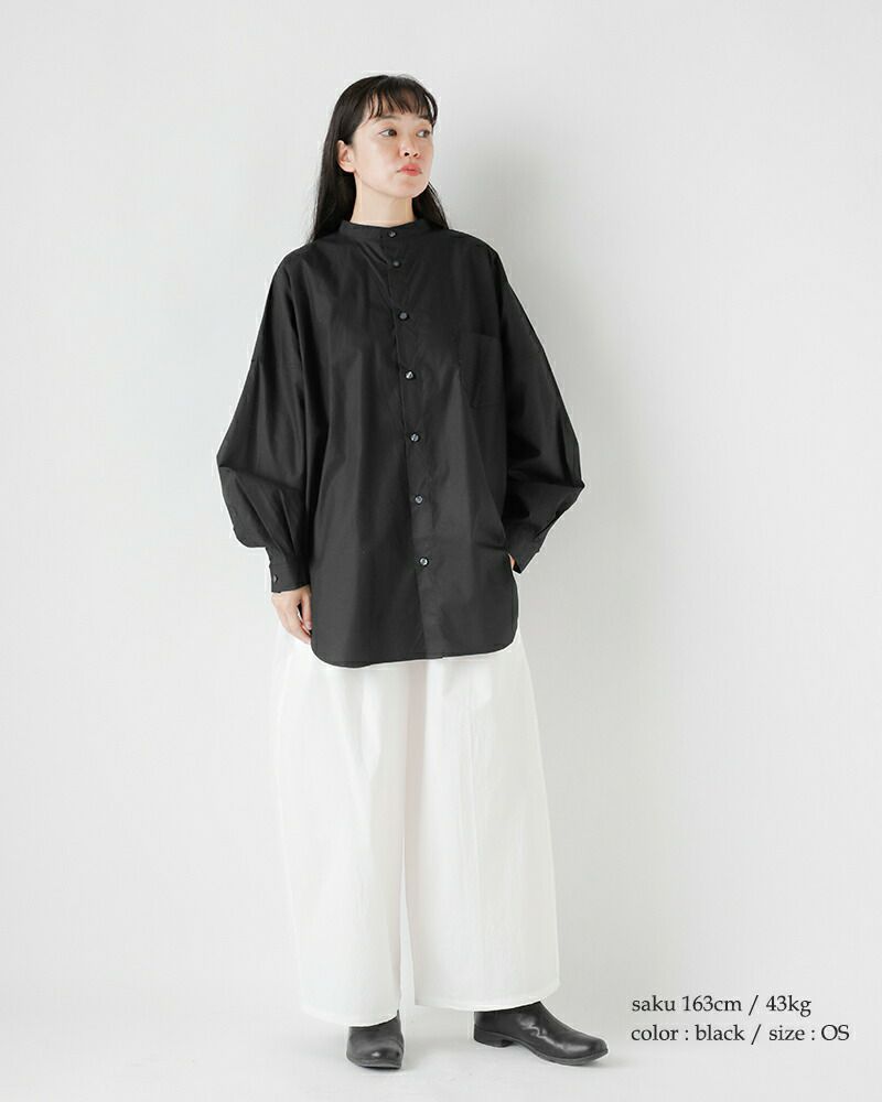 ヤーモ ブラウス Yarmo  コットン タイプライター 長袖 ボクシーシャツ yar-25aw-s29  ☆☆ クーポン対象 20%OFF】Yarmo ヤーモ コットン タイプライター 長袖 ボクシーシャツ