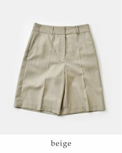 anuke アンヌーク ウールブレンド センタープレス ハーフ パンツ