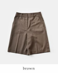 anuke アンヌーク ウールブレンド センタープレス ハーフ パンツ