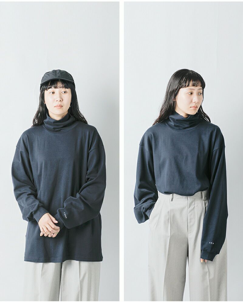 LENO リノ コットン モック タートルネック プルオーバー “MOCK TURTLE