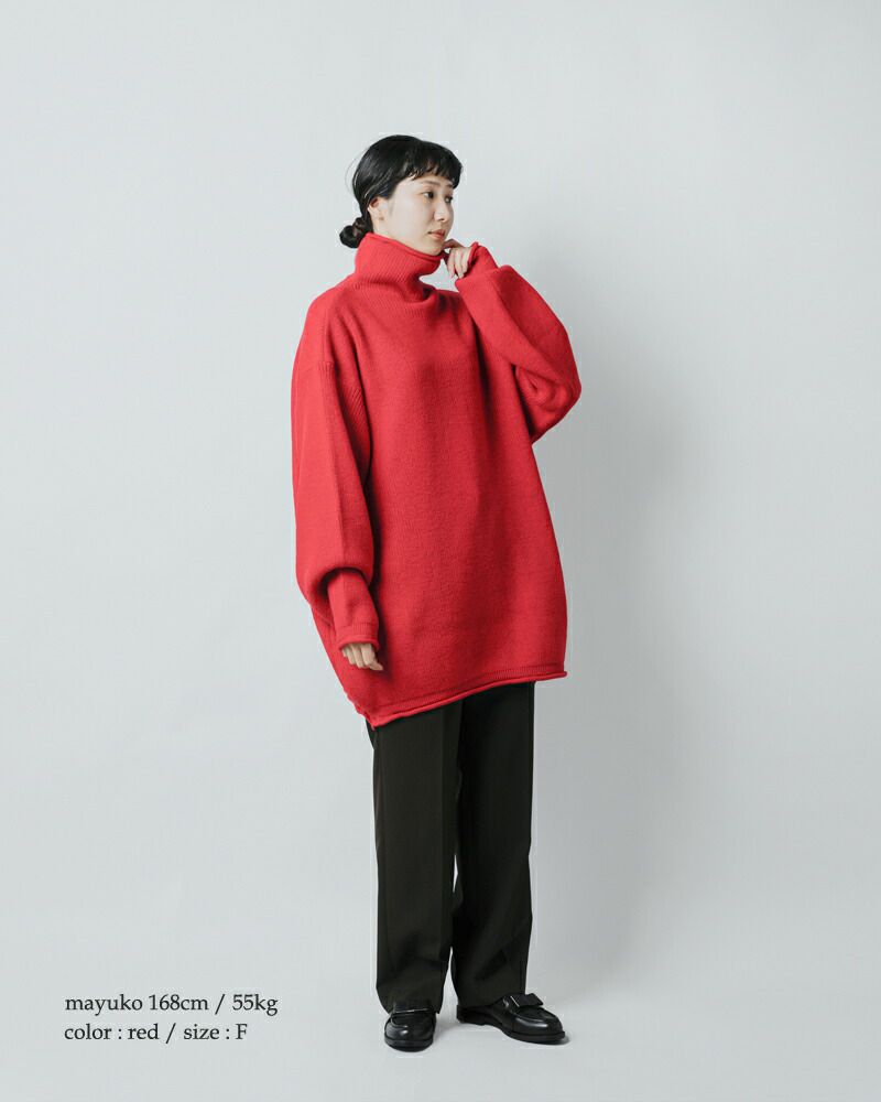 LENO リノ ウール モックネック ニット プルオーバー “MOCK NECK