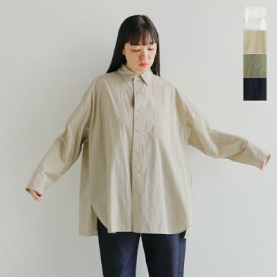 YLÈVE イレーヴ / ピグメントスキッパープルオーバー YLÈVE / OPEN END COTTON PIGMENT DYE SKIPPER PULL OVER