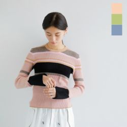 AKANE UTSUNOMIYA アカネウツノミヤ コットン ランダム ボーダー