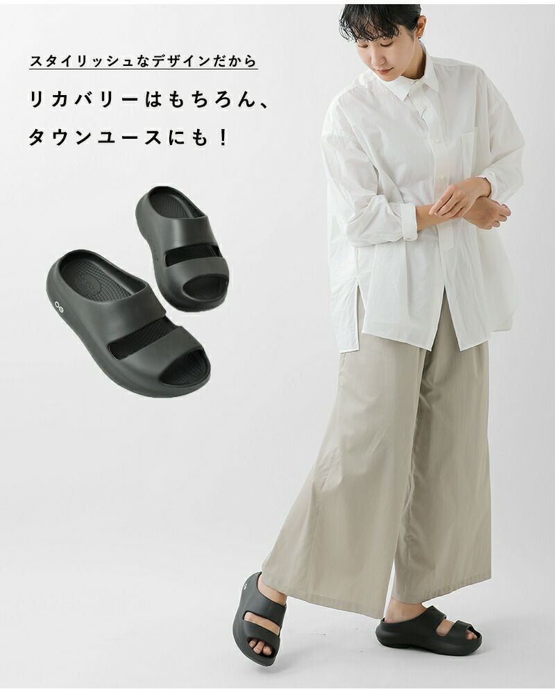 2025FW新作 OOFOS OOyea ブラック サンダル OOFOS ウーフォス ウーヤー サンダル ooyea-tr 2025aw新作 ユニ