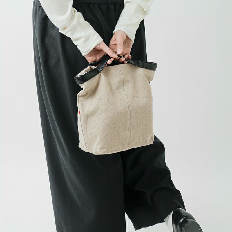 Permanent Age パーマネントエイジ コットン リネン×カウレザー ミニ