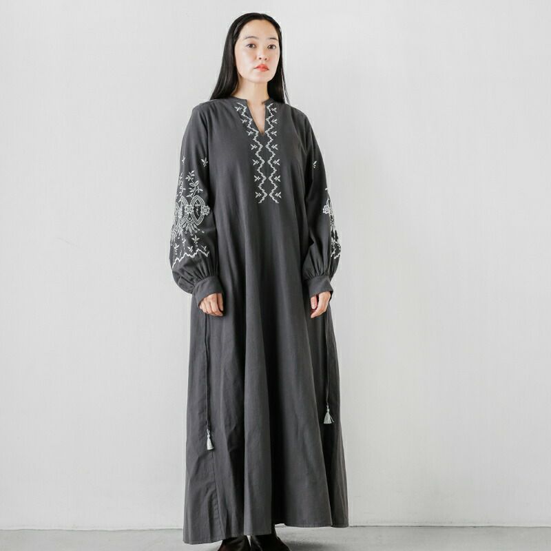 ヌキテパ　クリンプコットン　刺繍　ロングワンピース　新品未使用タグ付き　完売品 NE QUITTEZ PAS!（ヌキテパ） ne Quittez pas ワンピース Crimp Cotton