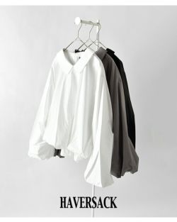 HAVERSACK ハバーサック コットン 80サテン ラウンドカラー