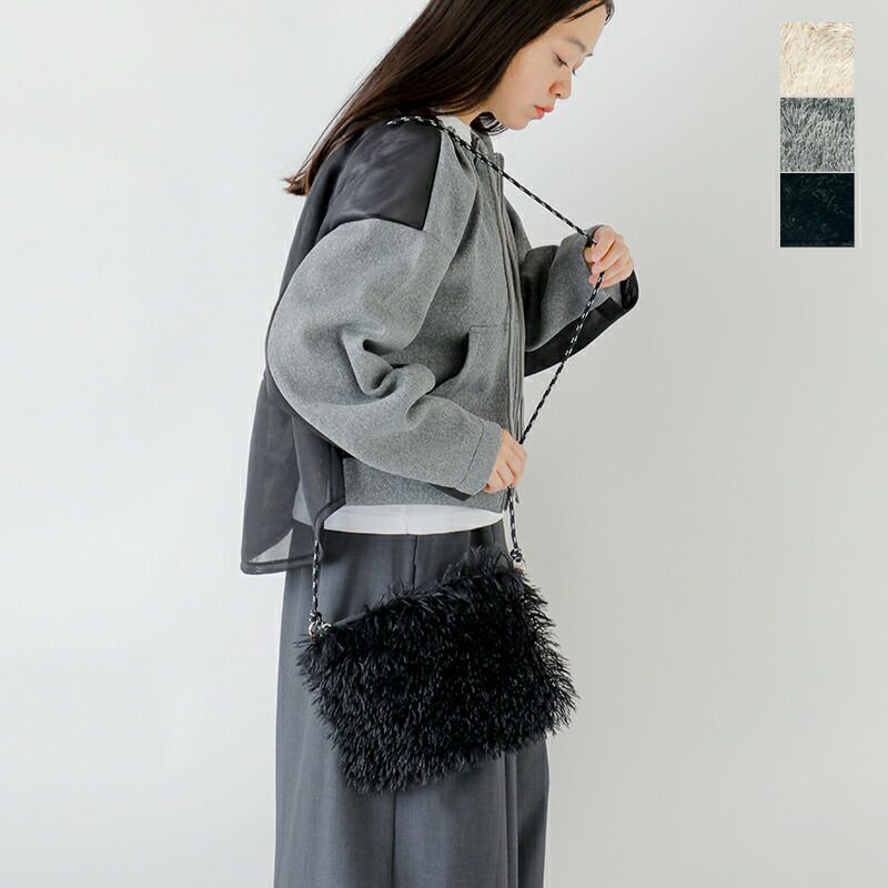 30%OFF】AMPER アンパー エアリー ファー ポーチ er25-m05a-yo