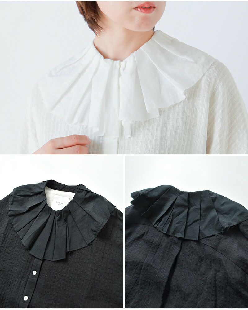 MAGALI マガリ ストライプリネン アンティークカラー ブラウス bl270