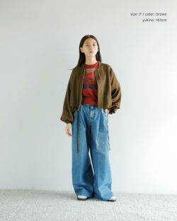 【美品】BIGBANG ブルゾン CHIGNON シニヨン サテン ボリューム ブルゾン 4654-033mk-ms