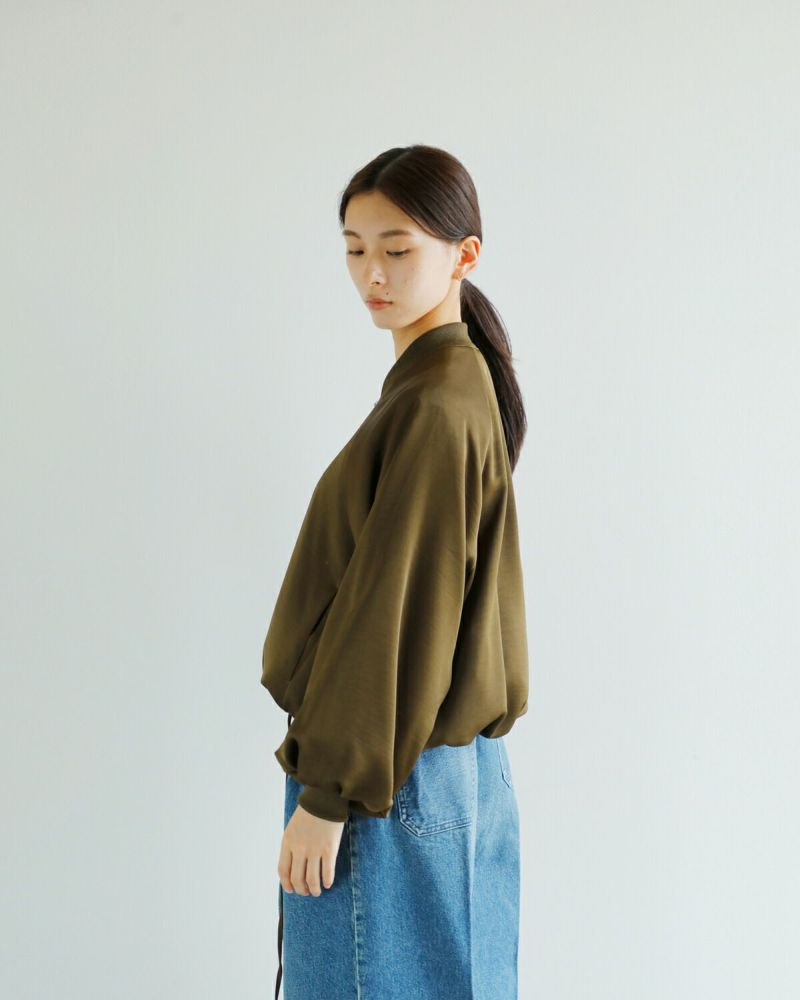 CHIGNON シニヨン サテン ボリューム ブルゾン 4654-033mk-ms