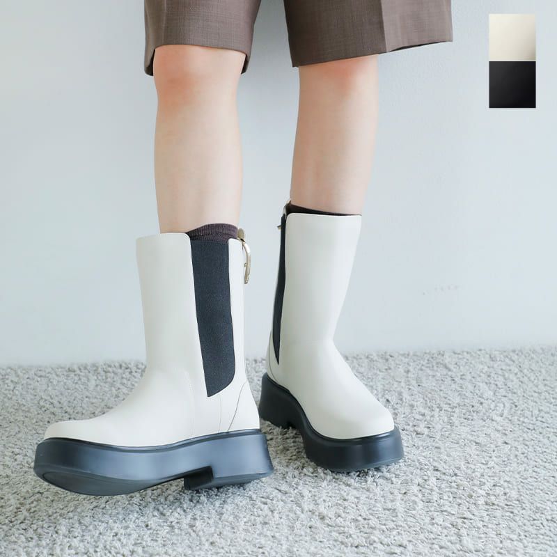 Purpred パープレッド 撥水 ポール サイドゴア ミドル ブーツ co7