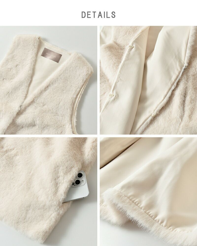 atelier brugge アトリエブルージュ エコファー ベスト 36af-08-mn