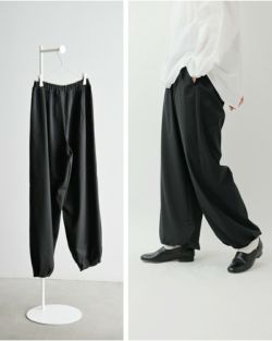 mizuiro ind ミズイロインド タック ヘム コクーン パンツ 3-260071-fn