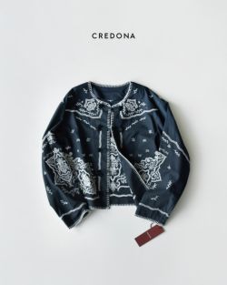 未使用タグ付き　郡言堂　根久　リネンレンズ刺繍ジャケット CREDONA クレドナ コットン レース 刺繍 ブラウス ジャケット