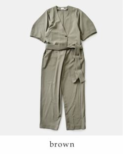 MANOF(マノフ)ブラウン カシュクール オールインワン MANOF｜テーラード オールインワン 88112-5102-kk - Piu di aranciato