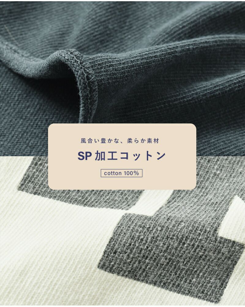 REMI RELIEF レミレリーフ コットン SP加工 天竺 ヘンリーネック 長袖