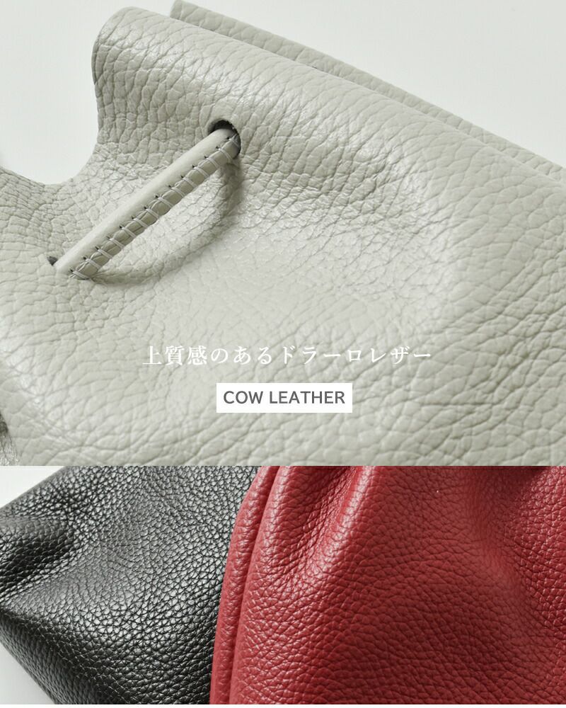 40%OFF】FERCHI フェルチ ドラーロレザー 巾着 ショルダー バッグ