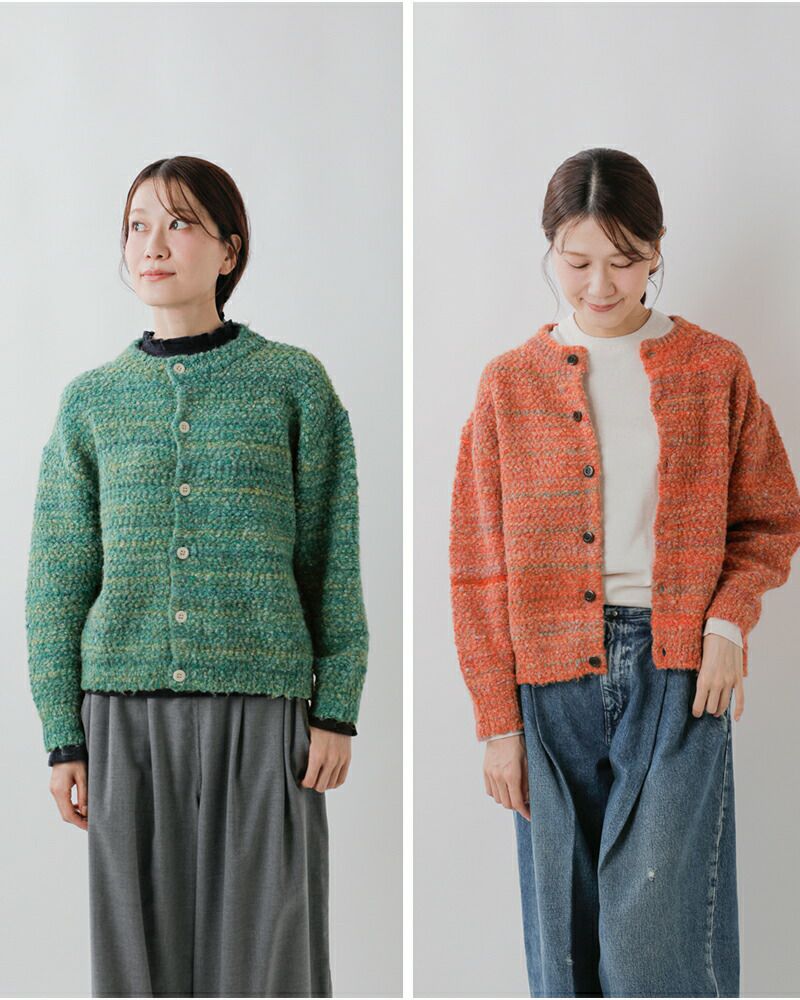 NOUVELLES DU PARADIS ヌーベル ドゥ パラディ  mixブークレ ニット カーディガン pk25307-fn 2025aw新作 レディース クーポン対象 30%OFF】【÷÷】NOUVELLES DU PARADIS ヌーベル ドゥ パラディ mix