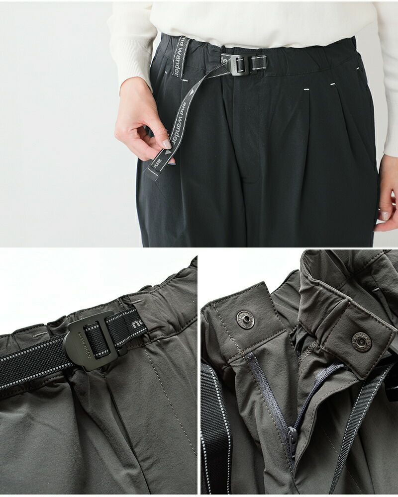 30%OFF】and wander アンドワンダー ライトダブルクロス パンツ “light