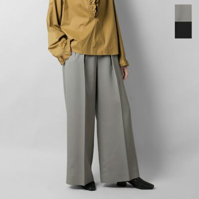 LOEFF ロエフ ウール ギャバ バギー トラウザー パンツ 8814-202-0178