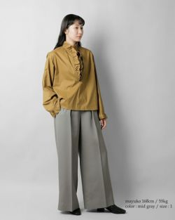 LOEFF ロエフ ウール ギャバ バギー トラウザー パンツ 8814-202-0178