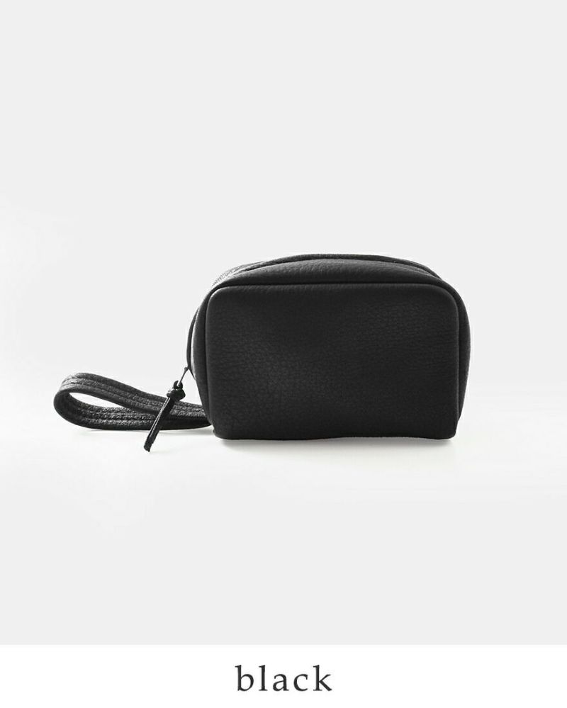 Aape ブラック ポーチ未使用 Aeta アエタ ディアレザー スクエア ポーチ “DEER” da116-nk ユニ