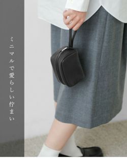 Aeta アエタ ディアレザー スクエア ポーチ “DEER” da116-nk ユニ