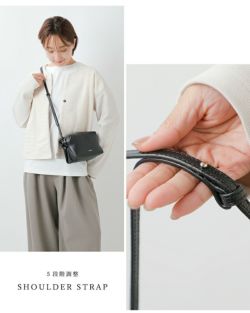 YAHKI ヤーキ シュリンクソフト Wフェイスレザー スクエア ショルダー