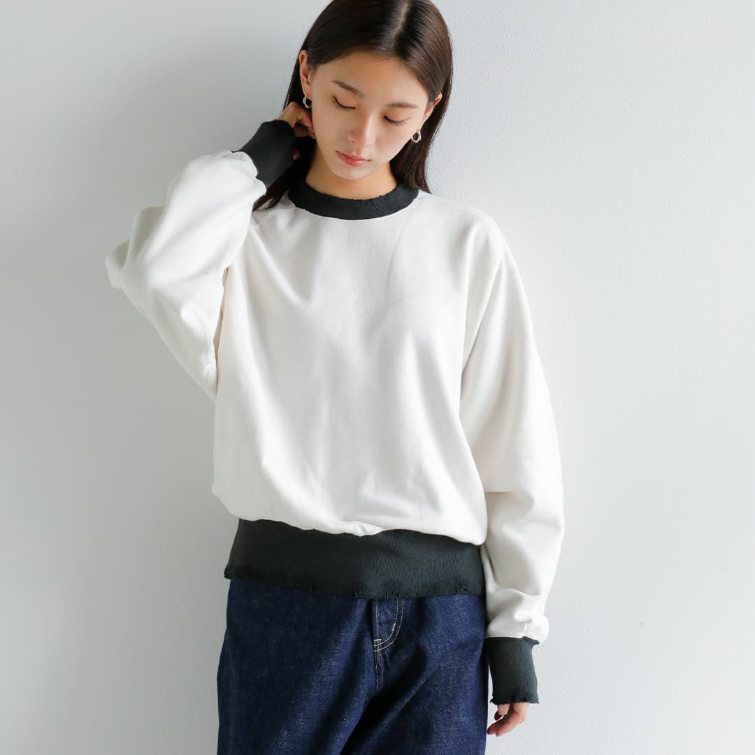 KURO クロ フリーダムスリーブ クルーネック スウェット “FREEDOM