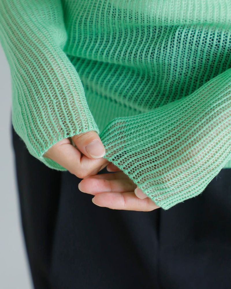 ANNUAL アニュアル ウール メッシュ編み ニット プルオーバー “Mesh