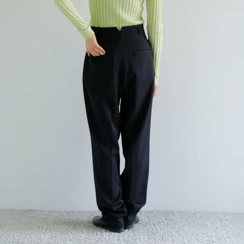 40%OFF】MANOF マノフ ハイウエスト テーパード パンツ 89110-7082-kk