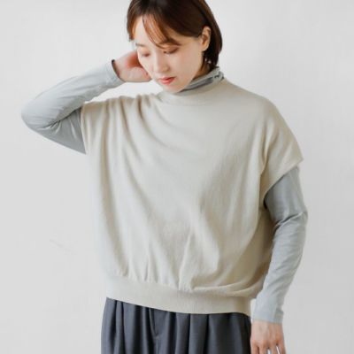 evam eva エヴァムエヴァ プレスウール ラグラン プルオーバー