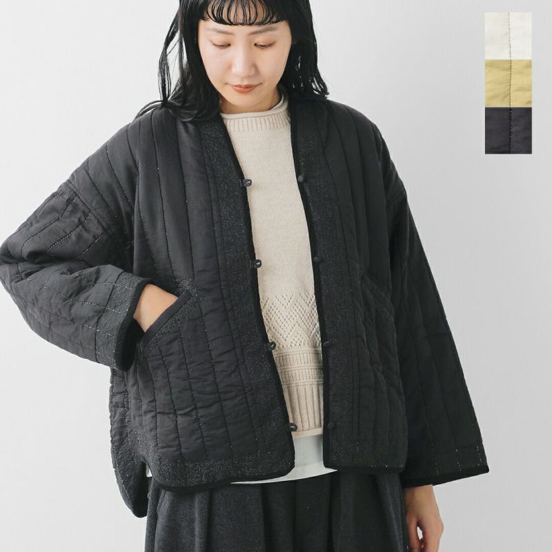 クーポン対象】tumugu ツムグ コットン サテン キルト ジャケット