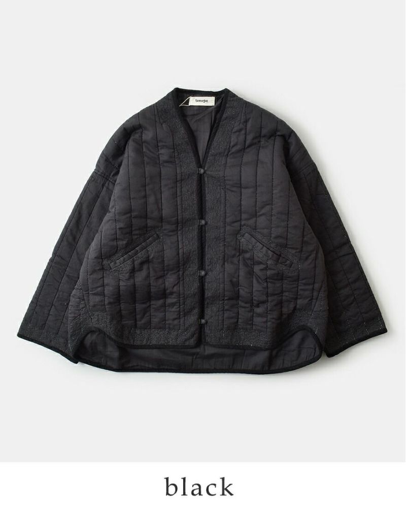 40%OFF】tumugu ツムグ コットン サテン キルト ジャケット tb25332-mn