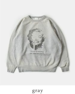 クーポン対象】kha:ki カーキ プリント ダメージ スウェットシャツ