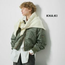 ジャケット・アウター mkm クーポン対象】kha:ki カーキ ミリタリー ワイド スクエア MA-1
