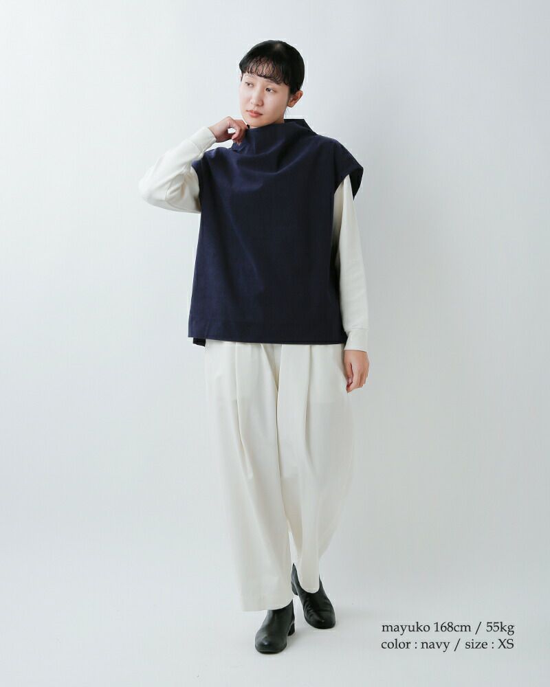 FIR MUM フィル マム 経編コーデュロイ ボトルネック ニット ベスト sn