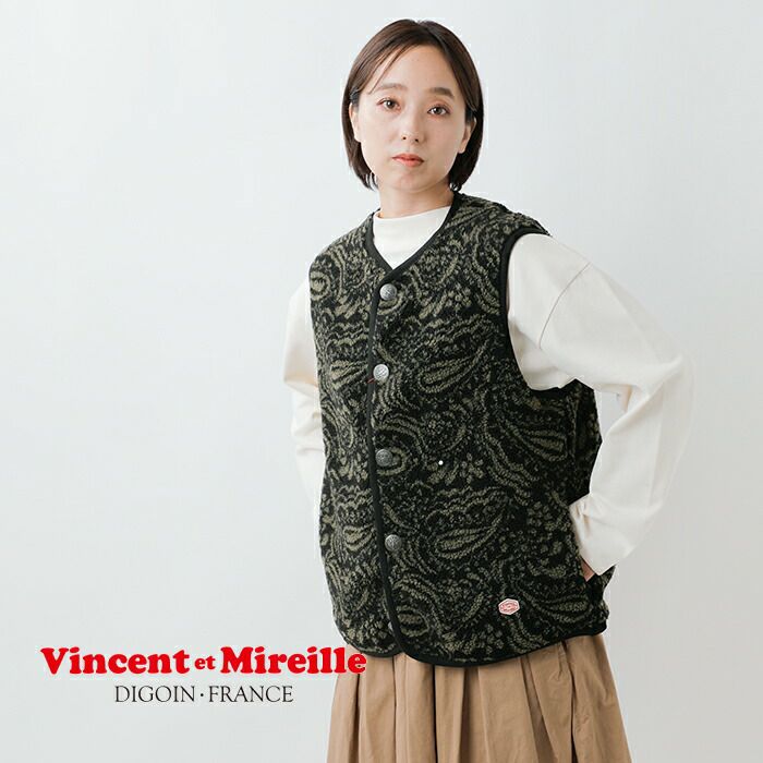 30%OFF】Vincent et Mireille ヴァンソン エ ミレイユ ノーカラー ボア