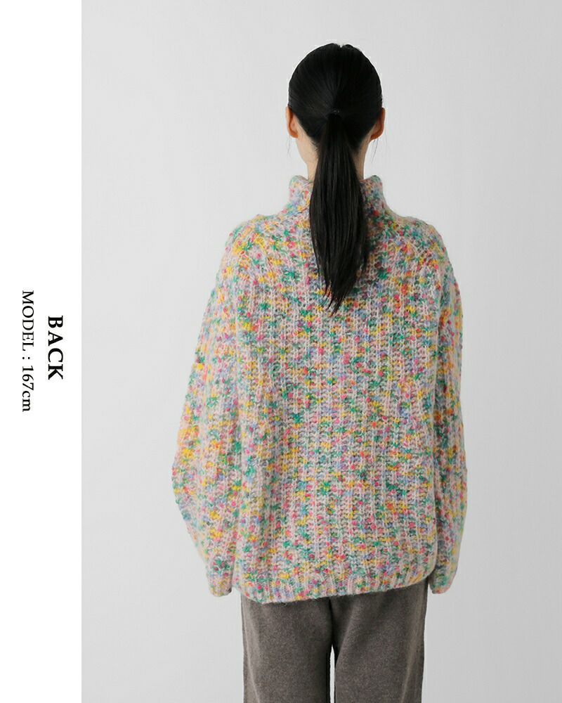 unfil アンフィル スーパーキッドモヘア コットン ハイネック ニット