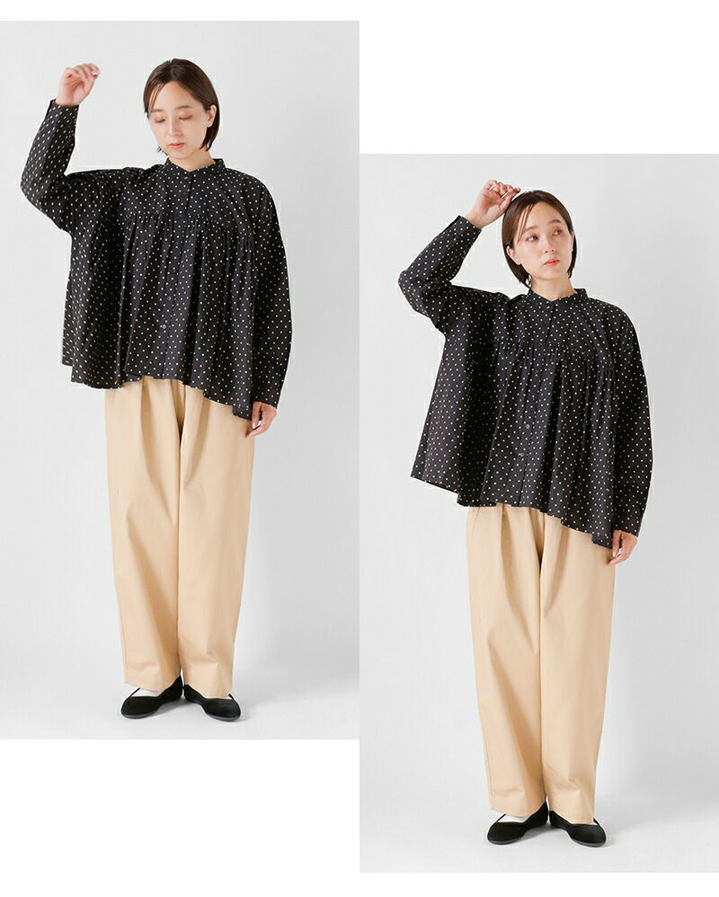 クーポン対象】SOIL ソイル 40s ポプリン ドット プリント バンド