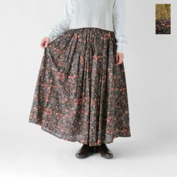 SOIL ソイル 60s キャンブリック フラワープリント ギャザー スカート