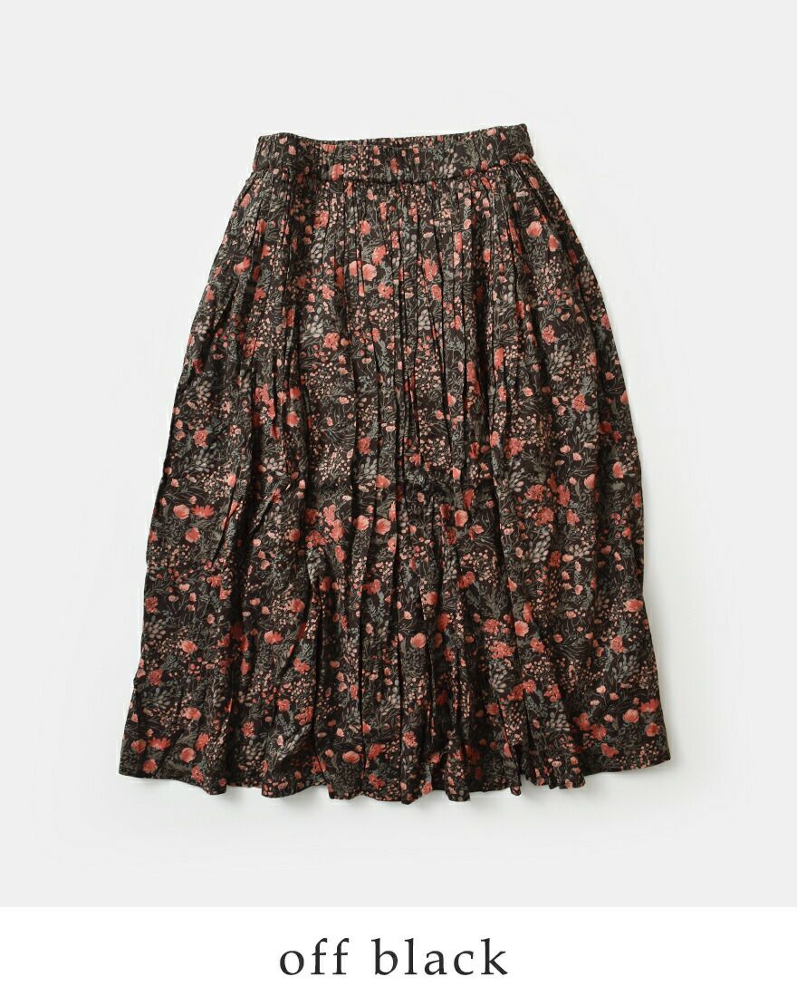 SOIL ソイル 60s キャンブリック フラワープリント ギャザー スカート